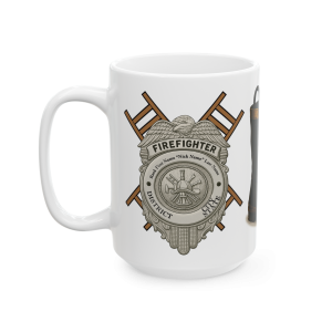 15oz Courage Under Fire – Strength in the Smoke Firefighter Mug